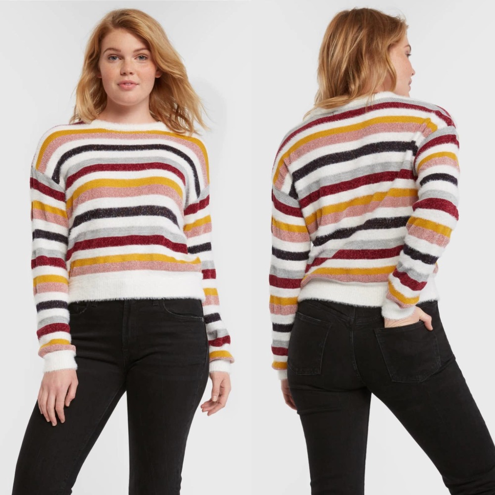 Cupcakes and Cashmere Rach Multi Stripe Sweater
